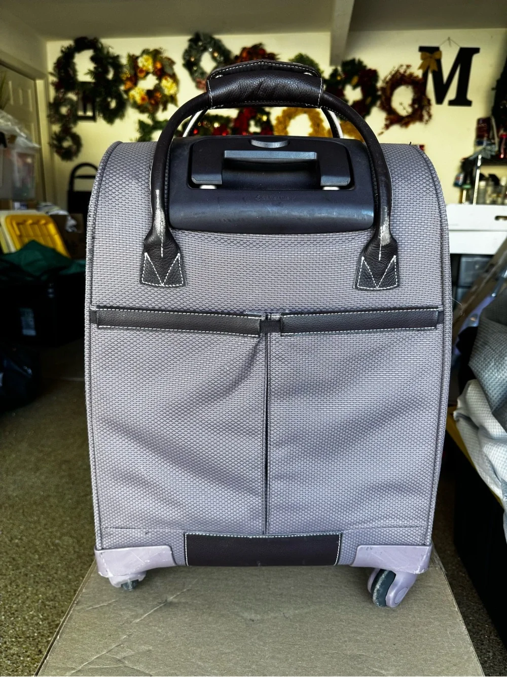 Vintage Samsonite Purple Carry-On Rolling Suitcase - Compact Travel Bag